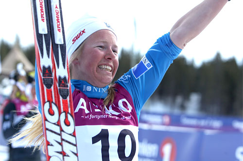 Silje Øyre Slind gikk inn til NM-bronse da norgescupen 2012-2013 ble avsluttet med 30 km på Budor. Foto: Erik Borg. Silje Øyre Slind gikk inn til NM-bronse da norgescupen 2012-2013 ble avsluttet med 30 km på Budor. Foto: Erik Borg.