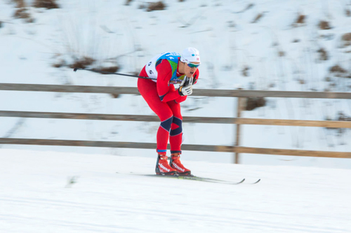 Rune Malo Ødegård på vei til 11.-plass på skiathlon i Student-VM en tidligere sesong. Foto: Emir Memovic. Rune Malo Ødegård på vei til 11.-plass på skiathlon i Student-VM en tidligere sesong. Foto: Emir Memovic.