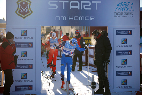 Eirik Brandsdal gjør seg klar til start i sprint-prologen under NM på Gåsbu 2013. Foto: Rasmus Kongsøre. Eirik Brandsdal gjør seg klar til start i sprint-prologen under NM på Gåsbu 2013. Foto: Rasmus Kongsøre.