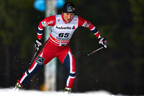 Marit Bjørgen underveis i første etappe av Tour de Ski 2013/2014, prologen i Oberhof. Foto: Felgenhauer/NordicFocus. Marit Bjørgen underveis i første etappe av Tour de Ski 2013/2014, prologen i Oberhof. Foto: Felgenhauer/NordicFocus.