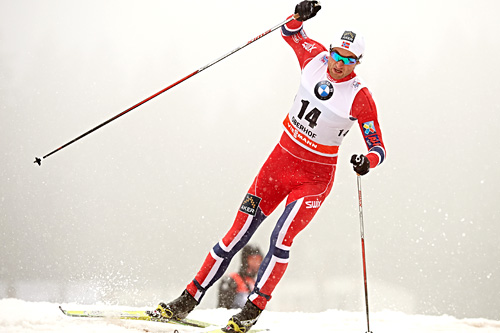 Petter Northug jr. ute på sprint-prologen under 2. etappe av Tour de Ski 2013-2014. Foto: Felgenhauer/NordicFocus. Petter Northug jr. ute på sprint-prologen under 2. etappe av Tour de Ski 2013-2014. Foto: Felgenhauer/NordicFocus.