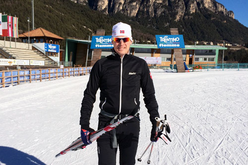 Swix er på plass i Trentino og klare for Marcialonga, her representert ved deres Jarle Kvamme. Foto: Swix. Swix er på plass i Trentino og klare for Marcialonga, her representert ved deres Jarle Kvamme. Foto: Swix.