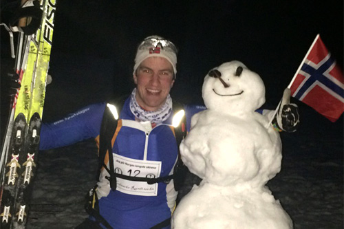 Med litt utfordringer rundt veivalget fikk Hans Alexander Mangen en ekstra runde på 10 kilometer, slik at hans totale distanse ble 117 kilometer i Nordmarka Rundt 2014. Foto: Thorkild Gundersen. Med litt utfordringer rundt veivalget fikk Hans Alexander Mangen en ekstra runde på 10 kilometer, slik at hans totale distanse ble 117 kilometer i Nordmarka Rundt 2014. Foto: Thorkild Gundersen.