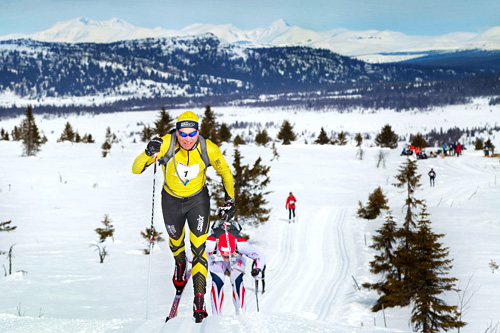 Geir Strandbakke er en av de trofaste sliterne som stiller år etter år i Lillehammer Troll Ski Marathon. Foto: Geir Olsen. Geir Strandbakke er en av de trofaste sliterne som stiller år etter år i Lillehammer Troll Ski Marathon. Foto: Geir Olsen.