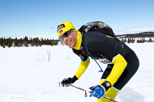 Kjetil Hagtvedt Dammen på vei mot overlegen seier i Lillehammer Troll Ski Marathon 2013. Her er han like ved Pellestova. Foto: Geir Olsen. Kjetil Hagtvedt Dammen på vei mot overlegen seier i Lillehammer Troll Ski Marathon 2013. Her er han like ved Pellestova. Foto: Geir Olsen.