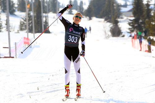 Silje Theodorsen jubler inn til seier i sesongens siste norgescuprenn på Gålå i 2014. Foto: Erik Borg. Silje Theodorsen jubler inn til seier i sesongens siste norgescuprenn på Gålå i 2014. Foto: Erik Borg.
