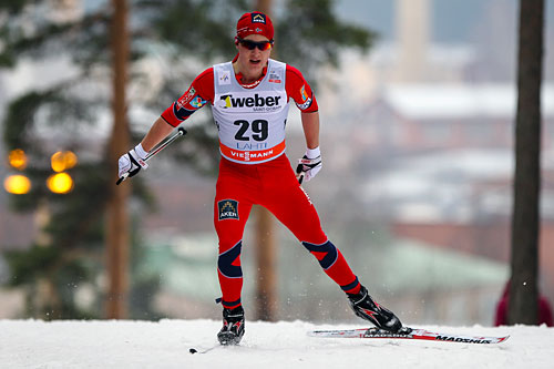 Simen Andreas Sveen på vei mot en sterk 12.-plass på 15 kilometer fri under verdenscupen i Lahti 2014. Foto: Laiho/NordicFocus. Simen Andreas Sveen på vei mot en sterk 12.-plass på 15 kilometer fri under verdenscupen i Lahti 2014. Foto: Laiho/NordicFocus.
