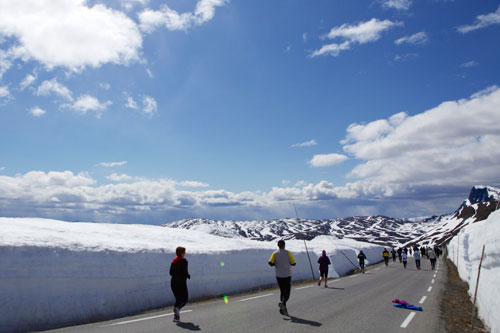 Det Norske Fjellmaraton er et populært innslag i løpernes terminliste, men lørdag er det Oslo Maraton som samler massene. Arrangørfoto. Det Norske Fjellmaraton er et populært innslag i løpernes terminliste, men lørdag er det Oslo Maraton som samler massene. Arrangørfoto.