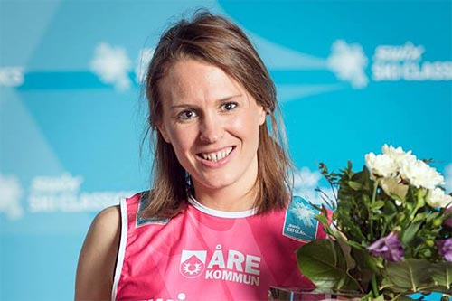 Inger Liv Bjerkreim Nilsen fra Team United Bakeries vant ungdomscupen i Swix Ski Classics 2014. Foto: Magnus Östh. Inger Liv Bjerkreim Nilsen fra Team United Bakeries vant ungdomscupen i Swix Ski Classics 2014. Foto: Magnus Östh.