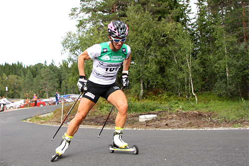 Marit Bjørgen på stø kurs mot seier i Orkdal og Knyken skisenter på skiatlon-øvelsen under Toppidrettsveka 2014. Foto: Geir Nilsen/Langrenn.com. Marit Bjørgen på stø kurs mot seier i Orkdal og Knyken skisenter på skiatlon-øvelsen under Toppidrettsveka 2014. Foto: Geir Nilsen/Langrenn.com.
