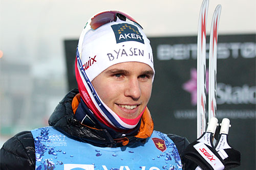Didrik Tønseth etter sin 3. plass på 15 km fristil i Beitosprinten 2014. Foto: Geir Nilsen/Langrenn.com. Didrik Tønseth etter sin 3. plass på 15 km fristil i Beitosprinten 2014. Foto: Geir Nilsen/Langrenn.com.