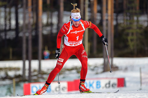Johannes Thingnes Bø i aksjon under verdenscupen i Kontiolahti i midten av mars 2014. Foto: Laiho/NordicFocus. Johannes Thingnes Bø i aksjon under verdenscupen i Kontiolahti i midten av mars 2014. Foto: Laiho/NordicFocus.