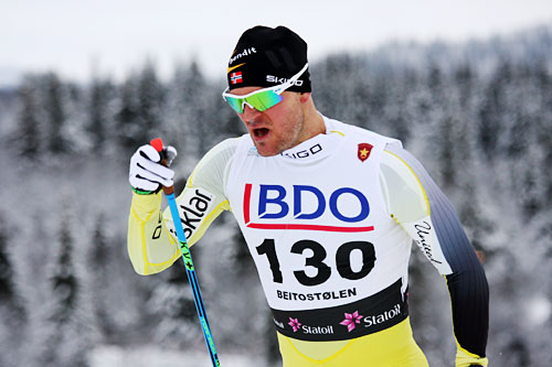 Øystein Pettersen på vei opp danskebakken under Beitosprintens 15 km klassisk 2014. Foto: Geir Nilsen/Langrenn.com. Øystein Pettersen på vei opp danskebakken under Beitosprintens 15 km klassisk 2014. Foto: Geir Nilsen/Langrenn.com.