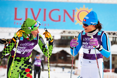 Seraina Boner (til høyre) avgjorde La Sgambeda 2014 til sin fordel, foran damen ved sin side, Katerina Smutna. Foto: Felgenhauer/NordicFocus. Seraina Boner (til høyre) avgjorde La Sgambeda 2014 til sin fordel, foran damen ved sin side, Katerina Smutna. Foto: Felgenhauer/NordicFocus.