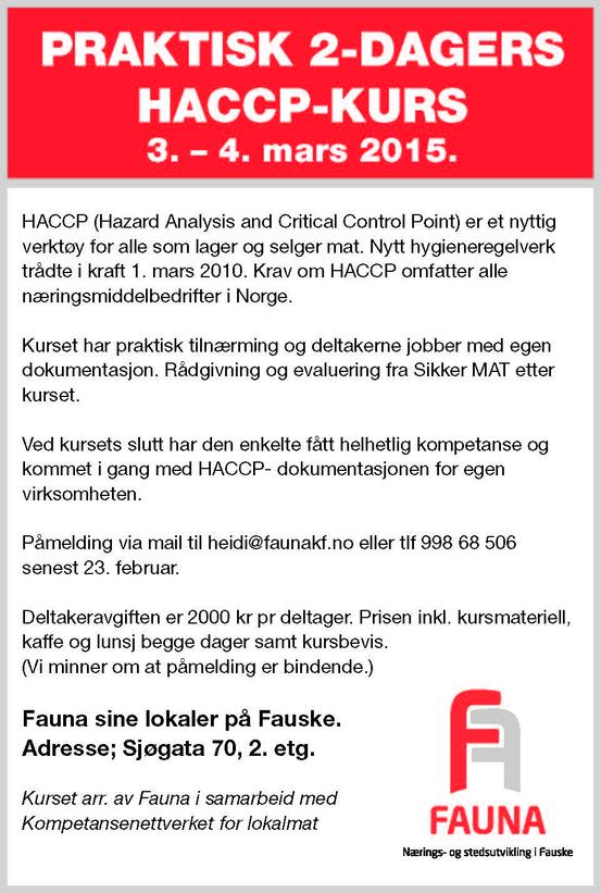 fauna kurs