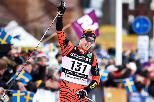 Petter Eliassen gikk i 2015-utgaven inn til seier i sin første start i Vasaloppet og det som av mange anses som VM i langløp. Foto: Felgenhauer/NordicFocus. Petter Eliassen gikk i 2015-utgaven inn til seier i sin første start i Vasaloppet og det som av mange anses som VM i langløp. Foto: Felgenhauer/NordicFocus.