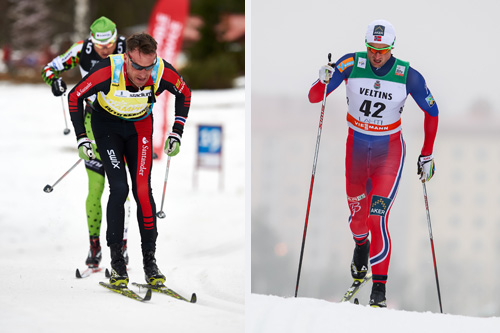 To av de største profilene i aksjon forrige helg, Anders Aukland (t.v.) i Vasaloppet og Petter Northug under verdenscupen i Lahti. Fotomanipulasjon - Foto: Felgenhauer (Anders Aukland) og Laiho (Petter Northug)/NordicFocus. To av de største profilene i aksjon forrige helg, Anders Aukland (t.v.) i Vasaloppet og Petter Northug under verdenscupen i Lahti. Fotomanipulasjon - Foto: Felgenhauer (Anders Aukland) og Laiho (Petter Northug)/NordicFocus.
