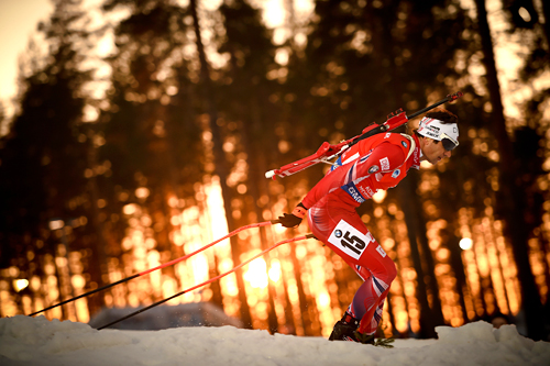 Ole Einar Bjørndalen på siste øvelse under VM i Kontiolahti 2015. Foto: Evgeny Tumashov/NordicFocus. Ole Einar Bjørndalen på siste øvelse under VM i Kontiolahti 2015. Foto: Evgeny Tumashov/NordicFocus.