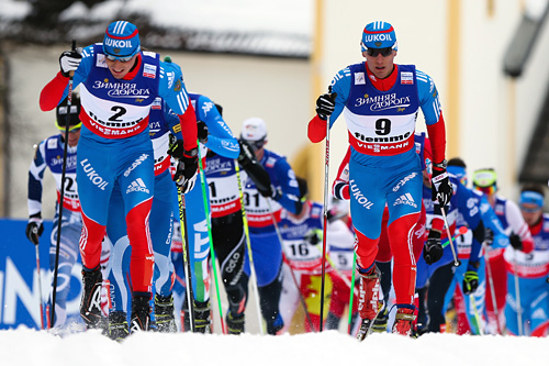 Alexander Legkov (t.v.) og Sergey Ustiugov er to av de sterke løperne som skal delta i Ugra Ski Marathon 2015. Foto: Laiho/NordicFocus. Alexander Legkov (t.v.) og Sergey Ustiugov er to av de sterke løperne som skal delta i Ugra Ski Marathon 2015. Foto: Laiho/NordicFocus.