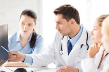 healthcare and medicine concept - picture of young team or group