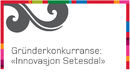 Illustrasjon med tekst "Gründerkonkurranse "Innovasjon Setesdal""