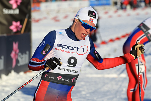 Martin Løwstrøm Nyenget gikk inn til sjetteplass på den klassiske sprinten under sesongåpningen på Beitostølen. Foto: Erik Borg. Martin Løwstrøm Nyenget gikk inn til sjetteplass på den klassiske sprinten under sesongåpningen på Beitostølen. Foto: Erik Borg.