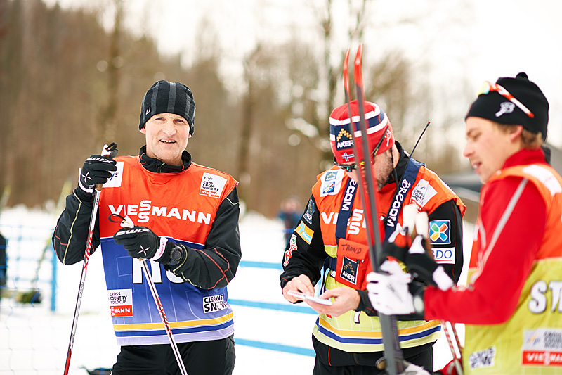 Vegard Ulvang sammen med landslagstrener Trond Nystad under Tour de Ski 2015 i Oberstdorf. Foto: Felgenhauer/NordicFocus. Vegard Ulvang sammen med landslagstrener Trond Nystad under Tour de Ski 2015 i Oberstdorf. Foto: Felgenhauer/NordicFocus.