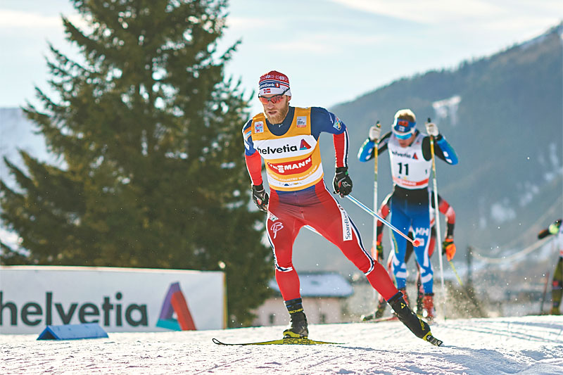Teknisk har Martin Johnsrud Sundby utviklet seg til å bli en meget komplett løper. Her er han på vei mot klar seier på 30 km i Davos under verdenscupen der i desember 2015. Foto: Felgenhauer/NordicFocus. Teknisk har Martin Johnsrud Sundby utviklet seg til å bli en meget komplett løper. Her er han på vei mot klar seier på 30 km i Davos under verdenscupen der i desember 2015. Foto: Felgenhauer/NordicFocus.