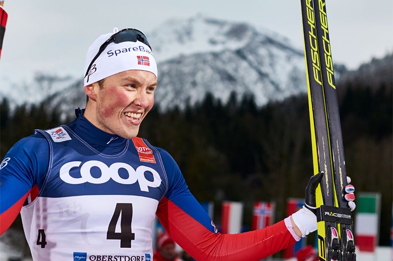 Emil Iversen jubler etter å ha vunnet sprintfinalen i Oberstdorf under 4. etappe av Tour de Ski 2016. Foto: Felgenhauer/NordicFocus. Emil Iversen jubler etter å ha vunnet sprintfinalen i Oberstdorf under 4. etappe av Tour de Ski 2016. Foto: Felgenhauer/NordicFocus.
