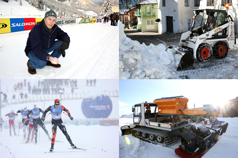 Gunnar Samuelsen føler på snøen i en tidligere utgave av Marcialonga, gravemaskinen er også derifra, løypemaskinen salter sporet på Sognefjellet og Andrew Musgrave inn til NM-gull i sprint i snøføyka på Lillehammer. Foto: Geir Nilsen/Langrenn.com. Gunnar Samuelsen føler på snøen i en tidligere utgave av Marcialonga, gravemaskinen er også derifra, løypemaskinen salter sporet på Sognefjellet og Andrew Musgrave inn til NM-gull i sprint i snøføyka på Lillehammer. Foto: Geir Nilsen/Langrenn.com.