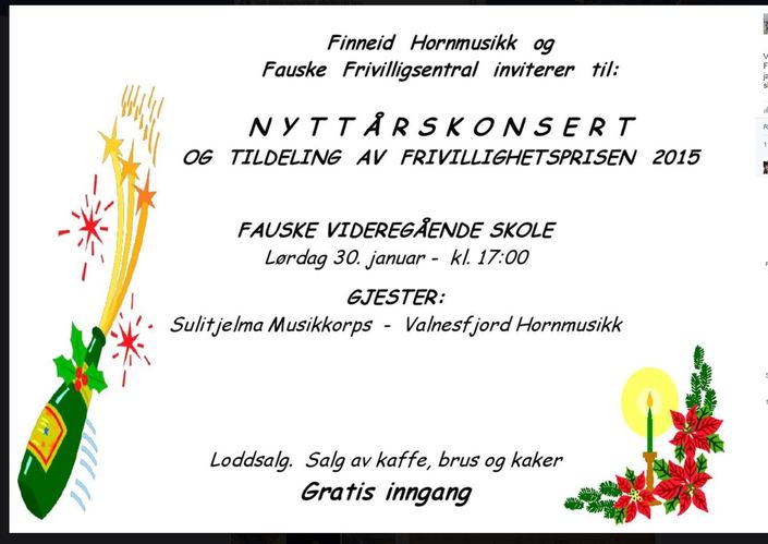 nyttårskonsert og frivilighetsprisen 2015 nyttårskonsert og frivilighetsprisen 2015
