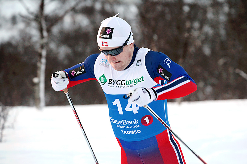 Sindre Bjørnestad Skar feier inn til beste prologtid og blir senere sølvvinner på sprinten under NM i Tromsø 2016. Foto: Erik Borg. Sindre Bjørnestad Skar feier inn til beste prologtid og blir senere sølvvinner på sprinten under NM i Tromsø 2016. Foto: Erik Borg.