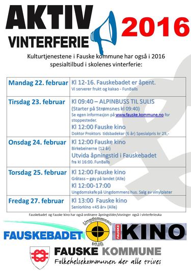 Aktiv vinterferie 2016