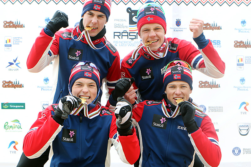 Illustrasjonsbilde: Norges gullgutter fra herrestafetten i Junior-VM i Rasnov og Romania 2016. Foto: Erik Borg. Illustrasjonsbilde: Norges gullgutter fra herrestafetten i Junior-VM i Rasnov og Romania 2016. Foto: Erik Borg.