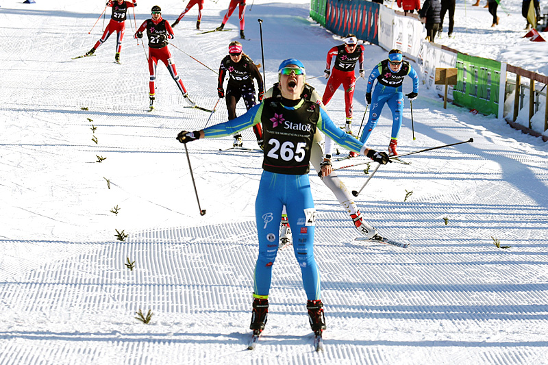 Tuva Bakkemo inn til seier i kvinner 17 år sin Norgescup-finale på Beitostølen 2016. Foto: Erik Borg. Tuva Bakkemo inn til seier i kvinner 17 år sin Norgescup-finale på Beitostølen 2016. Foto: Erik Borg.