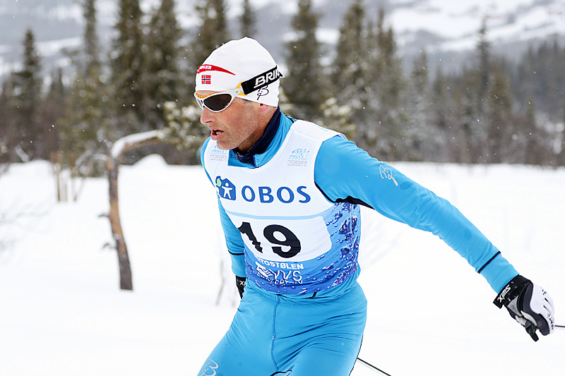 Kristen Skjeldal i aksjon på 5-mila under NM på Beitostølen 2016. 49-åringen ble nummer 38 av de 129 som fullførte rennet. Foto: Erik Borg. Kristen Skjeldal i aksjon på 5-mila under NM på Beitostølen 2016. 49-åringen ble nummer 38 av de 129 som fullførte rennet. Foto: Erik Borg.