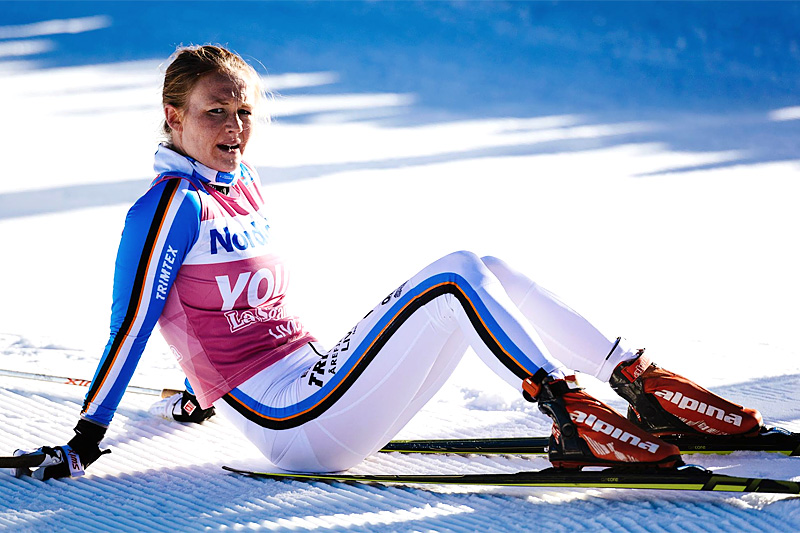 Tuva Toftdahl Staver etter La Sgambeda, der hun ble nummer 12. Det ble eneste renn i Ski Classics denne sesongen. Foto: Magnus Östh/Visma Ski Classics. Tuva Toftdahl Staver etter La Sgambeda, der hun ble nummer 12. Det ble eneste renn i Ski Classics denne sesongen. Foto: Magnus Östh/Visma Ski Classics.