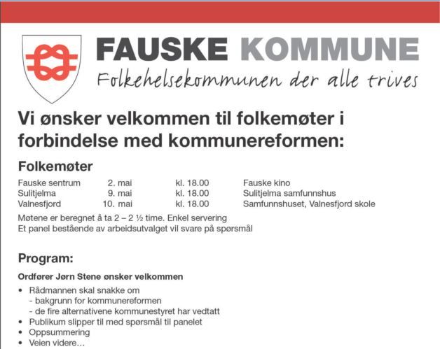 Folkemøter Sulitjelma og Valnesfjord Folkemøter Sulitjelma og Valnesfjord