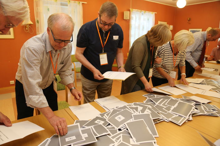 Valg Fauske sentrum kommunereformen opptelling Valg Fauske sentrum kommunereformen opptelling
