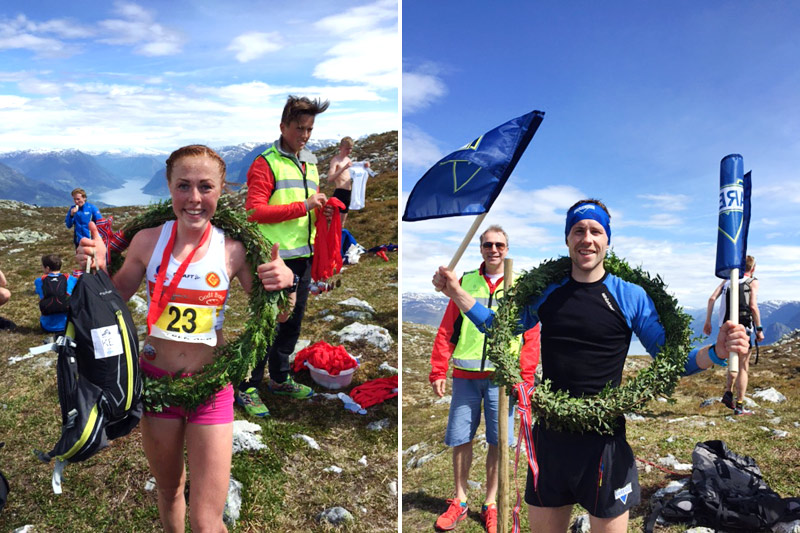 Eli Anne Dvergsdal og Stian Angermund-Vik kapret NM-gullene i motbakkeløp under mesterskapet 2016 som var innlagt i Molden Opp. Arrangørfoto. Eli Anne Dvergsdal og Stian Angermund-Vik kapret NM-gullene i motbakkeløp under mesterskapet 2016 som var innlagt i Molden Opp. Arrangørfoto.