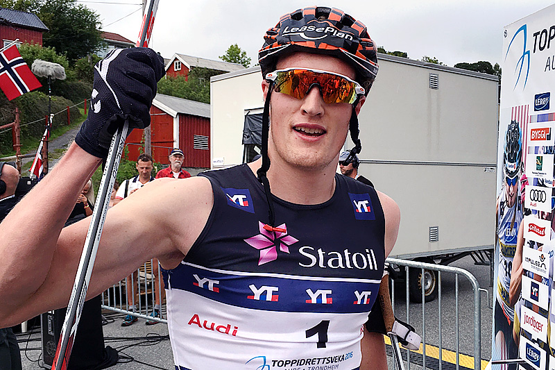 Pål Trøan Aune spurtet til seier på den klassiske sprinten i Aure under Toppidrettsveka et tidligere år. Foto: Geir Nilsen/Langrenn.com. Pål Trøan Aune spurtet til seier på den klassiske sprinten i Aure under Toppidrettsveka et tidligere år. Foto: Geir Nilsen/Langrenn.com.