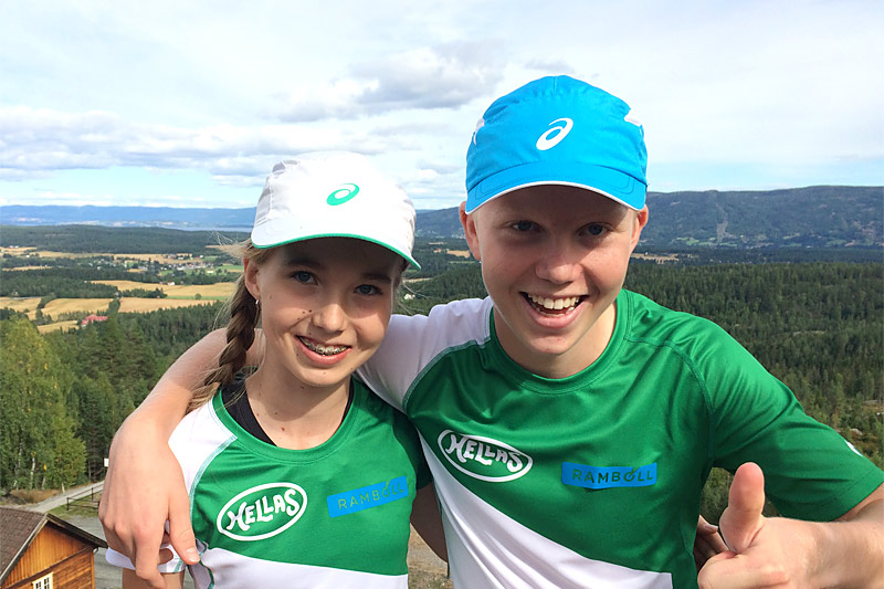 Søskenparet Emma (13 år) og Martin (15) Kirkeberg Mørk satte farge på Landfallhytta Opp. Foto: Privat. Søskenparet Emma (13 år) og Martin (15) Kirkeberg Mørk satte farge på Landfallhytta Opp. Foto: Privat.