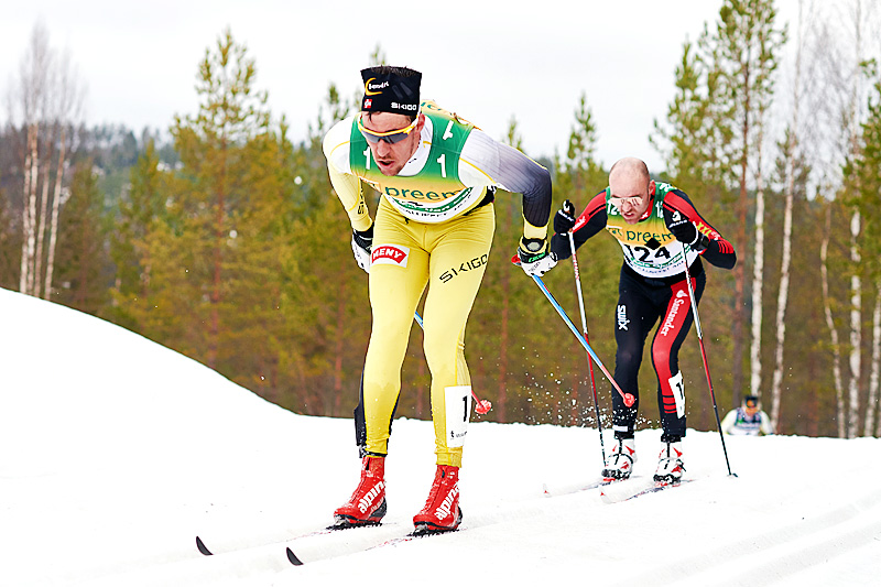 John Kristian Dahl fører an med Tord Asle Gjerdalen i rygg under Vasaloppet 2015. I mål ble de henholdsvis nummer 5 og 6. Foto: Felgenhauer/NordicFocus. John Kristian Dahl fører an med Tord Asle Gjerdalen i rygg under Vasaloppet 2015. I mål ble de henholdsvis nummer 5 og 6. Foto: Felgenhauer/NordicFocus.
