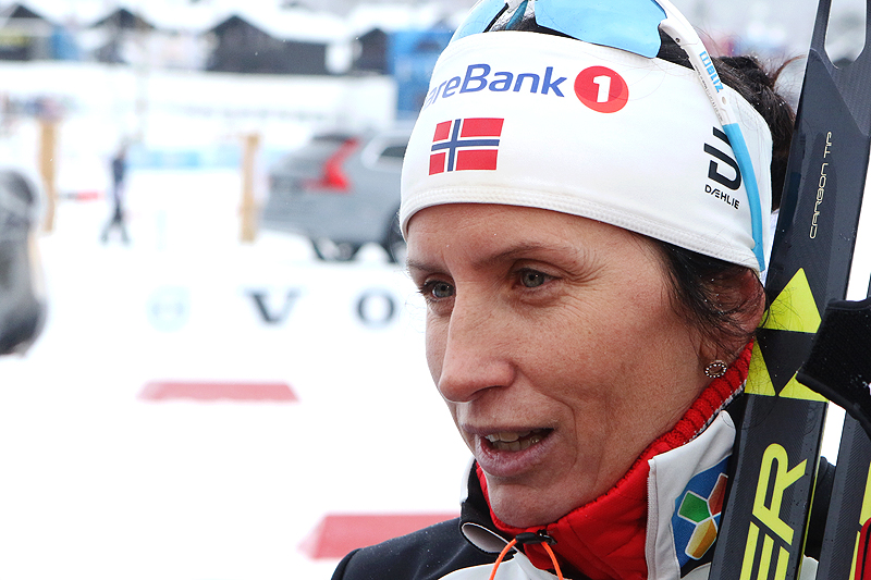 Marit Bjørgen etter sitt comeback, der hun toppet 10 kilometer i fri teknikk på Beitostølen 2016. Foto: Erik Borg. Marit Bjørgen etter sitt comeback, der hun toppet 10 kilometer i fri teknikk på Beitostølen 2016. Foto: Erik Borg.
