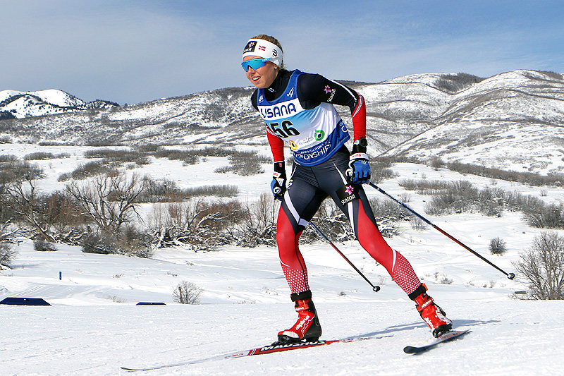 Marte Mæhlum Johansen på vei mot sølvmedalje på 5 kilometer i fri teknikk under Junior-VM i Park City 2017. Foto: Erik Borg. Marte Mæhlum Johansen på vei mot sølvmedalje på 5 kilometer i fri teknikk under Junior-VM i Park City 2017. Foto: Erik Borg.