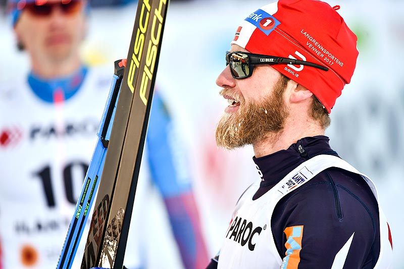 Martin Johnsrud Sundby etter at han gikk inn til sølv på skiathlon under VM i Lahti 2017. Foto: Thibaut/NordicFocus. Martin Johnsrud Sundby etter at han gikk inn til sølv på skiathlon under VM i Lahti 2017. Foto: Thibaut/NordicFocus.