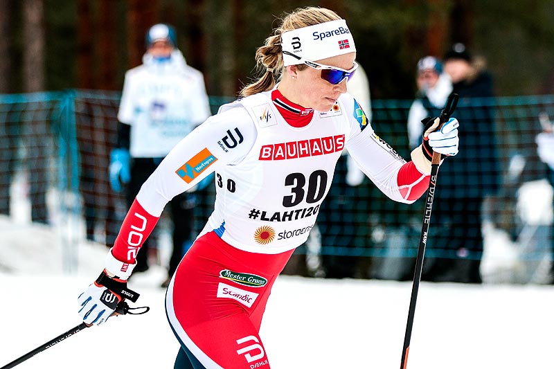Astrid Uhrenholdt Jacobsen på vei mot bronse på 10 kilometer klassisk under VM i Lahti 2017. Foto: Thibaut/NordicFocus. Astrid Uhrenholdt Jacobsen på vei mot bronse på 10 kilometer klassisk under VM i Lahti 2017. Foto: Thibaut/NordicFocus.