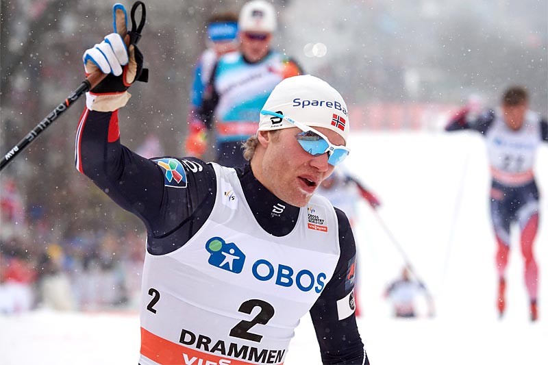 Eirik Brandsdal jubler over seier på verdenscupsprinten i Drammen 2017. Foto: Rauschendorfer/NordicFocus. Eirik Brandsdal jubler over seier på verdenscupsprinten i Drammen 2017. Foto: Rauschendorfer/NordicFocus.