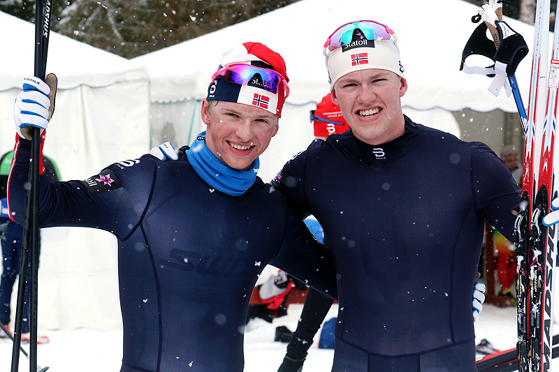 Jon Rolf Skamo Hope (t.v.) og Petter Stakston tok henholdsvis gull og sølv på 10 kilometer klassisk under Junior-NM i Harstad 2017. Foto: Erik Borg. Jon Rolf Skamo Hope (t.v.) og Petter Stakston tok henholdsvis gull og sølv på 10 kilometer klassisk under Junior-NM i Harstad 2017. Foto: Erik Borg.