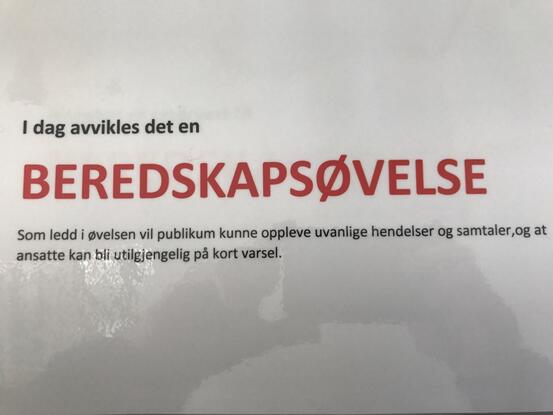 Øvelse beredskap kommunen Øvelse Nord 2017